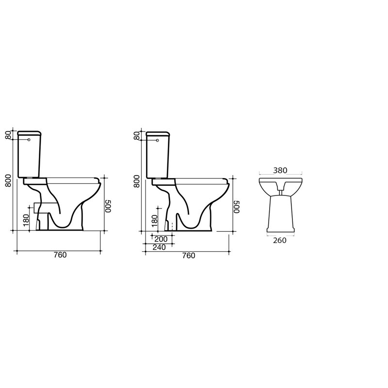 Wc disabili monoblocco