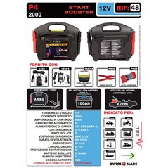 AVVIATORE PER AUTO START BOOSTER P4 12V 2000/2500/3200/3600A LEMANIA