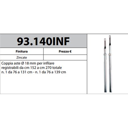 MOTTURA 93.140INF ASTE PER SERRATURE AD INFILARE MOTTURA