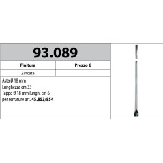 MOTTURA 93.089 ASTE Ø18 PER SERRATURE MOTTURA SERIE 45