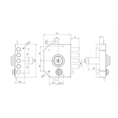 TECO T1410 SERRATURA TRIPLICE CON MEZZO GIRO A CILINDRO EUROPEO