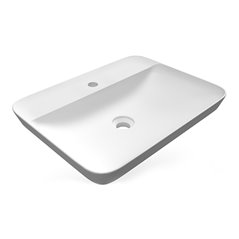 LAVABO IN PORCELLANA AD INCASSO RETTANGOLARE MONOFORO VARIANT 55 X 42 CM RAK