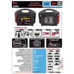 AVVIATORE PER AUTO START BOOSTER P4 12V 2500A LEMANIA