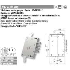 copy of MOTTURA 898371EF SERRATURA RICAMBIO EFFEPI CILINDRO EUROPEO