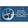 RACCORDERIE FILETTATA IN PLASTICA NYLON E PP